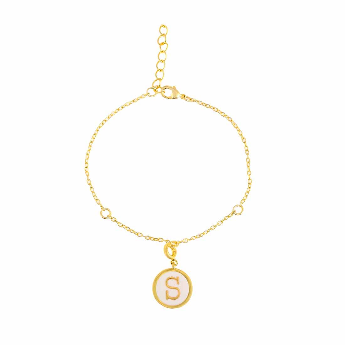 Alphabet S Enamel Charm, Personalised Gift