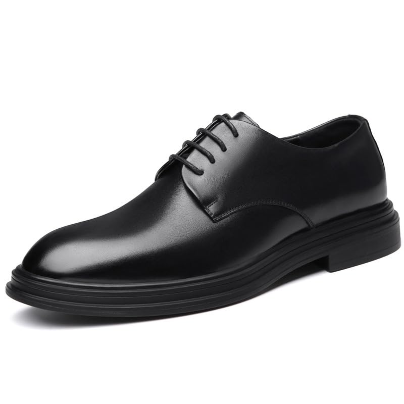 Men's Patent Leather Derby Shoes Business Lace Up Tuxedo Lightweight Casual Walking Comfortable Sole Dress