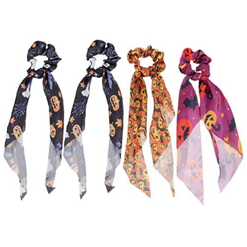 Ipetboom Coleteros De Halloween Para Mujeres 4 Unidades Cinta Elástica Diseño Calavera