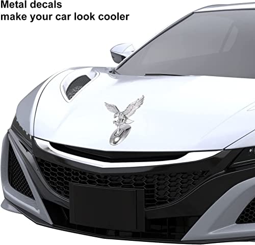 3D Chromed Eagle Hood Ornament, Car Decals Waterproof Self-Adhesive Hood Eagle Stand Sticker Car Logo Sticker Decorative Car Stickers Bumper Stickers #TOP6