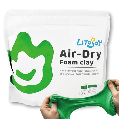 Argile mousse verte pour miroir floral et activités manuelles à l'école
