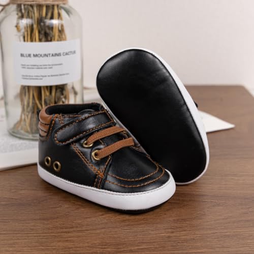 Image of CENCIRILY Baby Boys Girls High Top Sneakers Soft Soles Anti Skid Infant Ankle Shoes Toddler Prewalker First Walking Crib Shoes