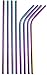 Produktbild Rainbow Straws Edelstahl Strohhalme bunt, Wiederverwendbare Metall Strohhalme, Kurze und Lange Regenbogen Metallstrohhalme, Edelstahlstrohhalm.