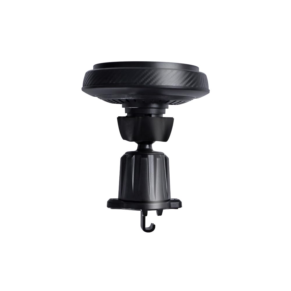 WYE Supporto per bocchetta dell'aria da 15 W, ricarica wireless veloce, magnete MagCharge, girevole a 360°, indicatore di carica LED, adatto per dispositivi da 6,1 a 6,9 pollici (nero)