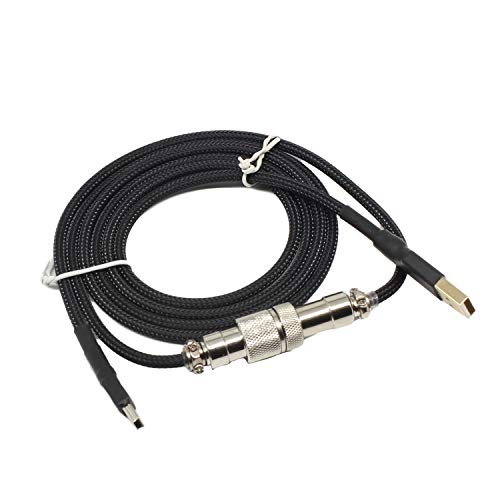 GeekBro USB Mini B Cable for Mechanical Keyboard Coated Aviator Connector Adapter 1.5m