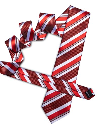 Image of Barry.Wang Mens Tie Set Plaid Check Neckties Formal Business Wedding Luxury Pocket Square Cufflinks