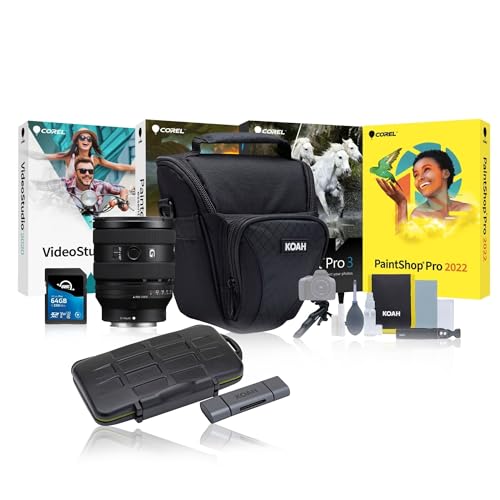 Sony FE 20-70mm F4 G �R���p�N�g�Y�[�������Y - �����I�[�g�t�H�[�J�X�t���v���t�F�b�V���i���ʐ^�M�A - �t���t���[��E�}�E���g�o���h�� 64GB�������[�J�[�h�A�ҏW�\�t�g�E�F�A�A�J�����P�[�X�A�A�N�Z�T���[(5�A�C�e��)