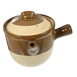 EPIGEIST Cazuela de Barro Tradicional para Cocina Olla para Estofados y Sopa Resistente Altas Temperaturas con Mango Antideslizante y Antiquemaduras Capacidad Utensilio Seguro para Cocinar