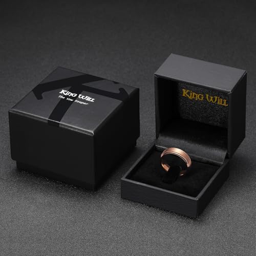 Image of King Will Classic Tungsten Wedding Band for Men, 6 /7 /8 /9 /10mm Widths, Polished Finish Step Edge Matte Rings Comfort Fit