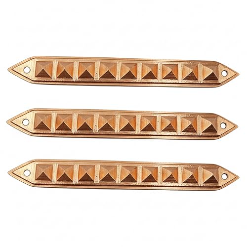 Image of Copper 9 Pyramid Strip |Size- 7Inch |Weight of 1 Pyramid Strip - 110gm Approx |Vastu Remedy Tool |Angle Strip with Pyramid Design for Correcting Corner | Home & Spritual Decor |Pack of 3