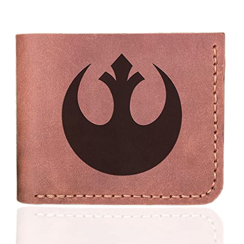 Rebel Alliance Wallet StarWars Gift for Him, Personalized Mens Leather Wallet, Gift For Father, Custom Leather Wallet Handmade, Husband Gift, Boyfriend Gift