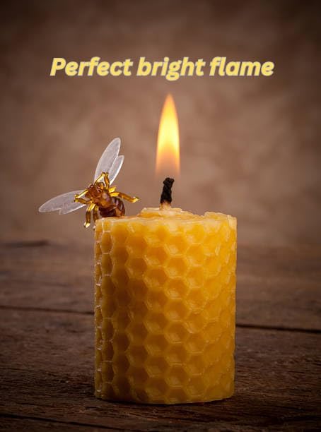 4 Pack Natural Beeswax Pillar Candles,100% Pure Beeswax Candles-384 Hours Long Burning,Unscented Bees Wax Candles for Home,Prayer,Emergency,Dripless Smokeless Organic Beeswax Candles Bluk- 2" x 3"in