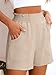 ANRABESS Shorts for Women Summer Casual Elastic High Waisted Wide Leg Cute Dressy Beach Shorts 2026 Vacation Beach Clothes X-Large Khaki