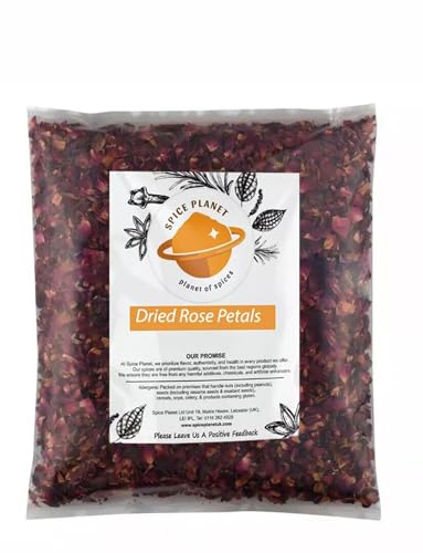 Spice Planet Rose Petals Dried | Edible for Wedding Confetti Celebrations Premium Quality 25g-1.9kg (25 Grams)