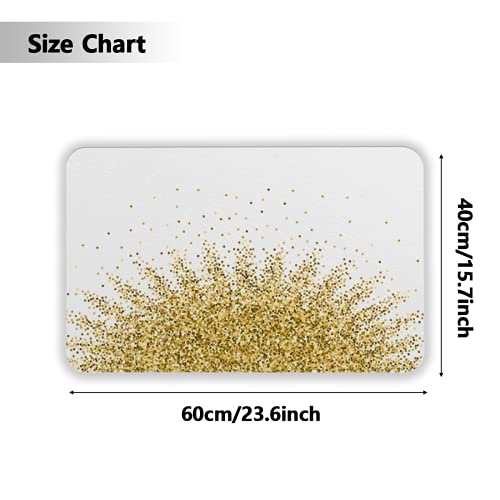Door Rug 16X24Inch Gold Triangles Glitter Luxury Sparkling Confetti1 Outdoor Front Door Mat Bathroom Mat Rubber Foldable Anti-Slip Door Mat Ljn #TOP4