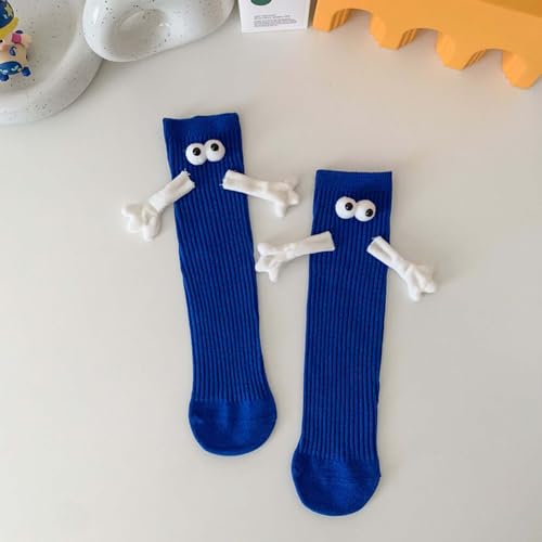 ARTSIM Magnetic Hand Holding Socks for Couple Friends Kids - 3D Doll Mid-Tube Cute Novelty Xmas Socks2