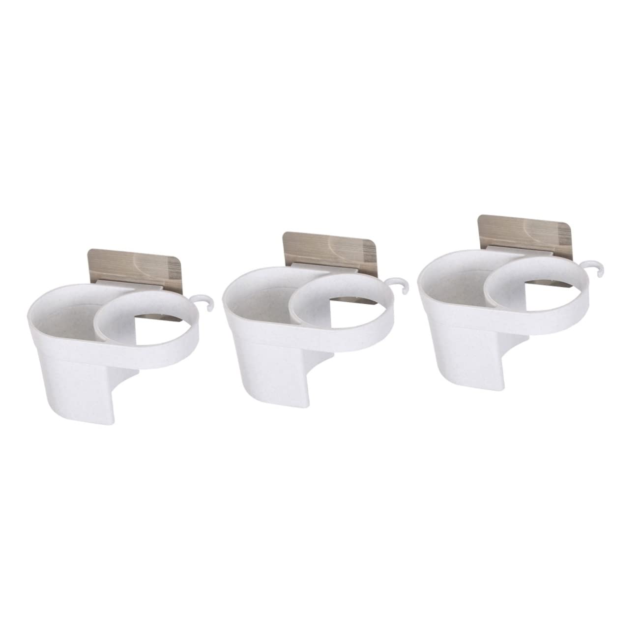 Cabilock 3pezzi Supporto Asciugacapelli Da Parete Porta Phon Adesivo Per Bagno Camera Da Letto Organizzatore Per Asciugacapelli Accessori Installazione Facile Senza Forare Design Moderno