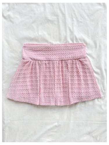 Women's Bow Front Pleated A Line Skirt Summer Cute Mini Skirts2