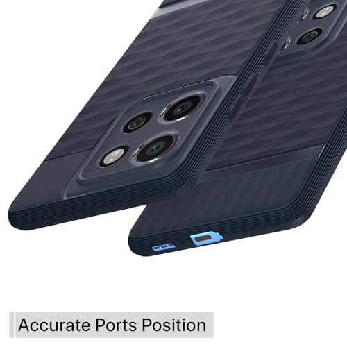 Image of Outlouders Bumper Case for Moto Edge 50 Neo 5G | Full Camera Protection | TPU Soft Flexible Shockproof Back Cover (Blue)