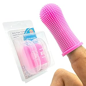 Babytandenborstel voor kinderen (set van 2) – Baby tandenborstel kinderen vanaf 6 maanden 360 graden – vingertandenborstel baby – vingerverzorging baby kleine kinderen en kinderen – babytandenborstel