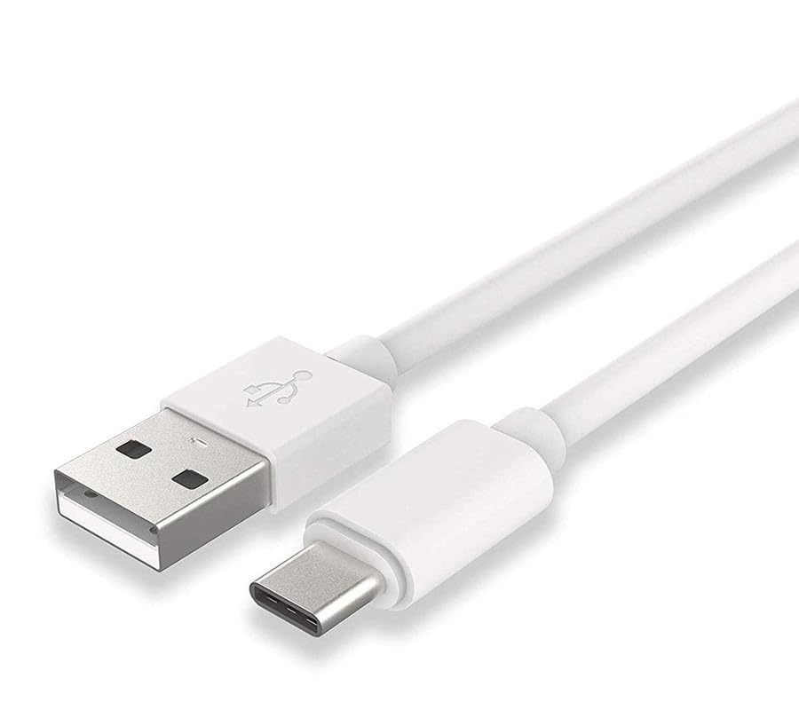 Upto 65W Type-C USB Cable for Elephone PX Pro Charging Cable Original Like Fast Charger Cable | Dash Warp Dart Flash Super Vooc Data Cable(6.5 Amp, 1 Meter, White,1L-1)