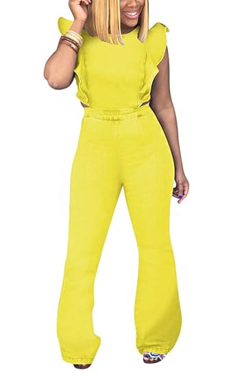Yellow jumpsuits and rompers Clearance