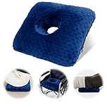 RoamReady Donut Pillow for Bed Sores Treatment Buttocks, Wheelchair Cushion Bedsore Pressure Relief Pillow, Sciatica Cushion with Non-Slip Base for Tailbone Pain, Hemorrhoid, Pregnancy, Elderly(Blue)