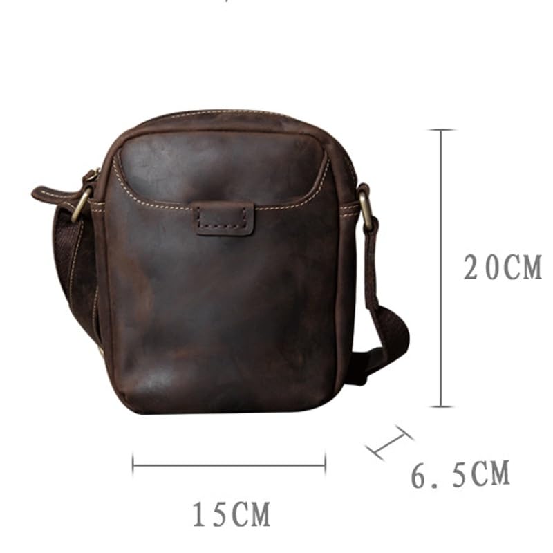 Sac à dos de transport en cuir Crazy Horse véritable avec finitions vintage haute qualité