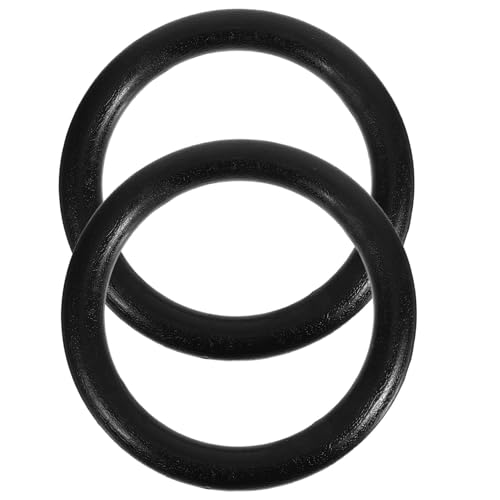 Anillas de gimnasio ibasenice 1 par negras para fitness miniatura 1