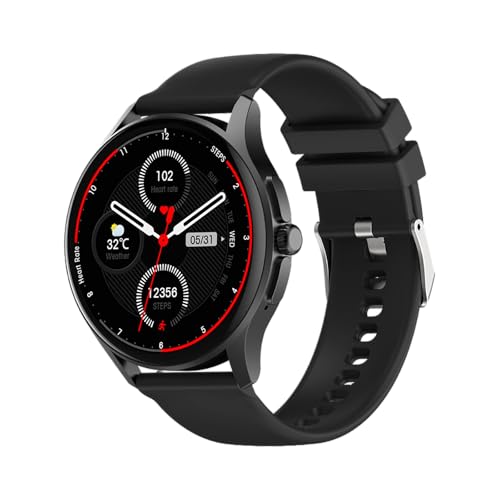 Knauermann Neo (2024) Schwarz Rund - Gesundheitsuhr Smartwatch - EKG + HRV Funktion - BT Bluetooth - Schlafapnoe - Blutdruck - Silikonband Schwarz, 14-24 Knauermann Neo (2024) Schwarz Rund - Gesundheitsuhr Smartwatch - EKG + HRV Funktion - BT Bluetooth - Schlafapnoe - Blutdruck - Silikonband Schwarz, 14-24