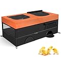 64" Large Chicken Brooder, Brooder Box for Chicks with Zipper Doors, Removable Waterproof Roof & Bottom for Easy Cleaning, Chick Starter Kit Cage, Small Animal Playpen for Duck Kitten Puppy Rabbit