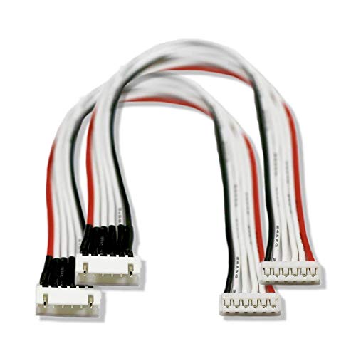 Mr.stecker Modellbau® - 2 cables de equilibrio JST-XH a EH 5S 6 pines, 20 cm, cable de carga macho a hembra 24AWG cable adaptador para cargador de batería de polímero de litio de 18,5 V