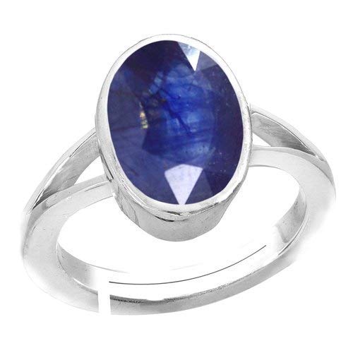 Anuj Sales 7.25 Ratti / 6.00 Carat Certified Natural Blue Sapphire/Neelam Ring (Nilam/Neelam Silver Ring) panchdhatu Adjustable Ring for Men and Women (B08VF8FRRY) Amazon Price History, Amazon Price Tracker