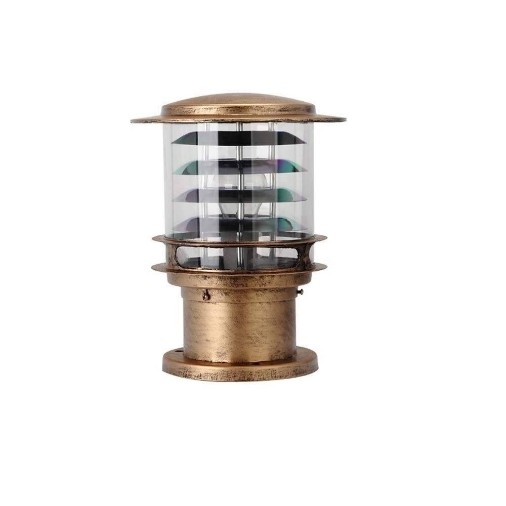 Lampadaire extérieur E27 en métal et acrylique étanche pour jardin et pelouse