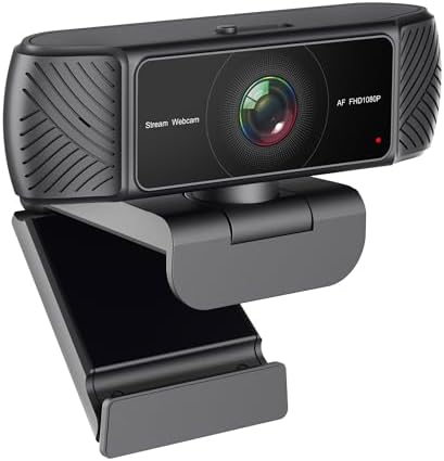 Streaming Webcam for PC - 1080P HD Webcam with Microphone, Privac...