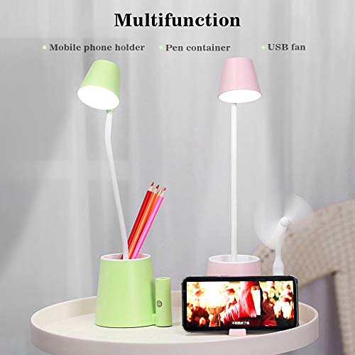 Anself Diodo emissor de luz da lâmpada de mesa proteger dimmable lâmpada de mesa de controle de toqu