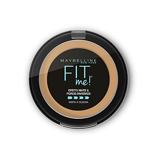 Maybelline NY Pó compacto Efeito Mate e Poros Invisíveis Fit Me Médio Escuro Bege B07