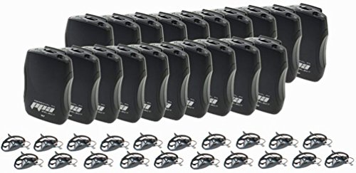 Williams Sound PPA R37-20 PPA Select FM Receiver Bundle (20-Pack) Fits PPA T46, PPA T45, PPA T45NET and PPA T27 transmitters, Seek-Button Access to All 17 Wideband Frequencies