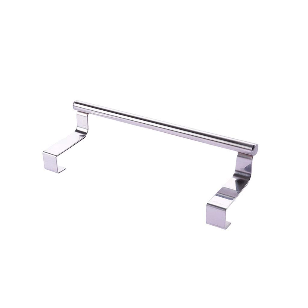 Towel Holder Over Kitchen Cabinet Door Bathroom Towels Rack Hanger Silver Stainless steel Wall Hanging Towel BarKitche Cabinet Present