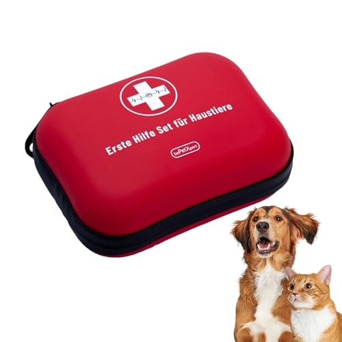 Premium- Erste-Hilfe-Set für Hunde, Katzen, Kleintiere, ideal für Haustiere, für Zuhause, beim Wandern oder unterwegs, von Tierärzten entwickelt, Top Design