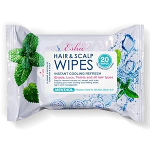 ESHA Hair & Scalp Wipes: Instant Cooling Refresh for Braids, Locs, Twists & All Hair Types – Stay Cool, Stylish, and Confident