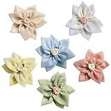 UBQUBQ 6Pcs Dog Collar Accessories, Flower Charms and Bow Tie Decorations for Dogs and Cats (Style1)