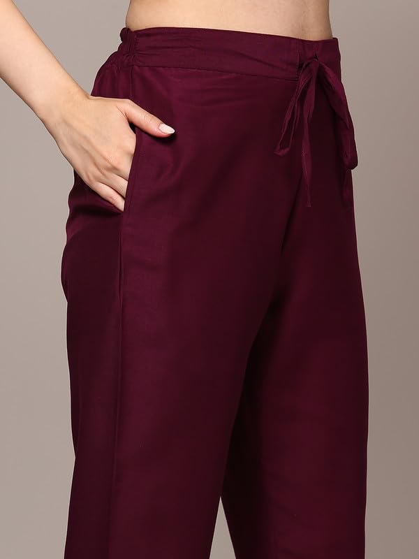 Image of Vaamsi Women's Silk Blend Solid Anarkali Kurta Pant With Dupatta