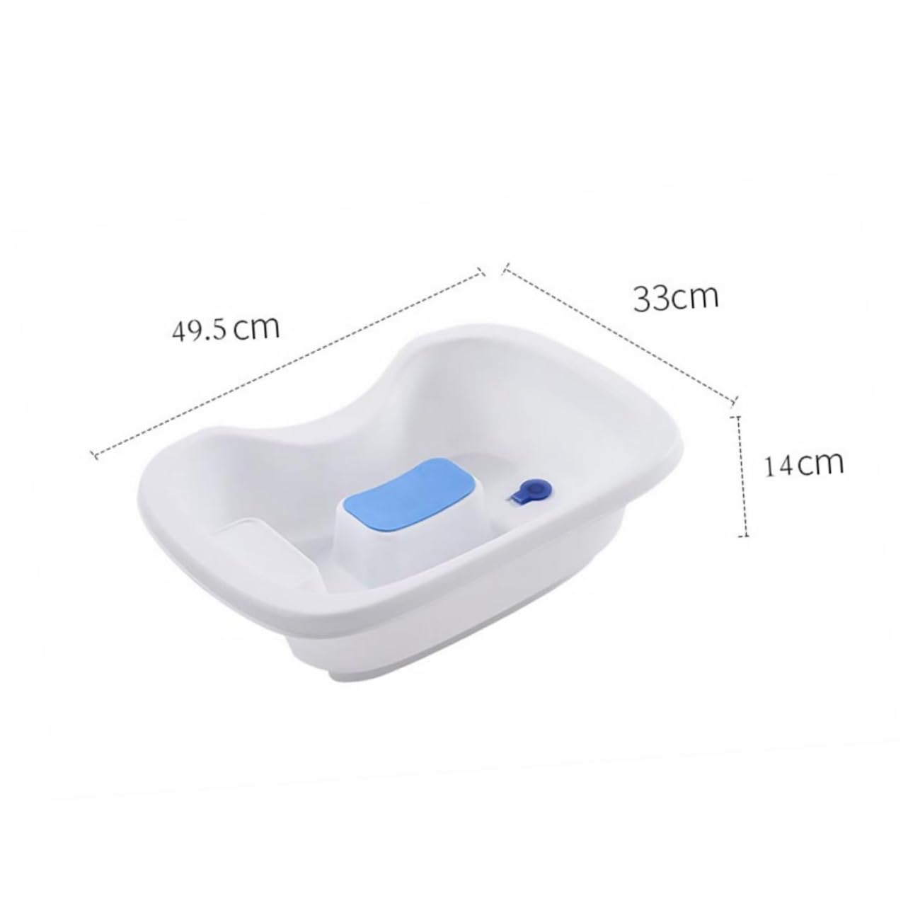 Ergonomisches Tragbares Haarwaschbecken aus Kunststoff mit Wasserablauf und Temperaturerkennung Geeignet für Erwachsene und Kinder Beim Sitzen und Liegen