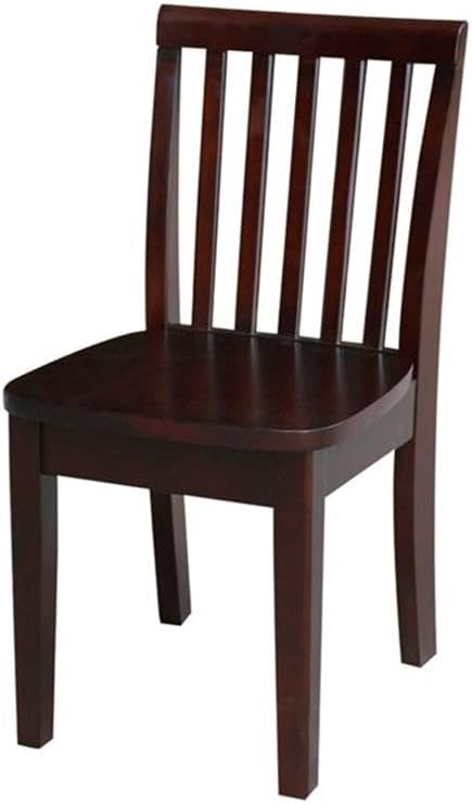IC International Concepts Juvenile Kids Table and Chair Set, 2 Chairs Included, 13" W x 11" D x 23" H - Ideal for Children's Room or Play Area - Rich Mocha Finish