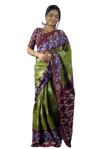 Shiv Textiles Womens Pure Cottoncasual Wear Saree (Smc-St-93-Green)