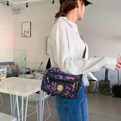 Image of MOMISY Women Mobile Messenger cellphone Bag Ladies Nylon Shoulder Cross Body Long Strap for College, Outing, Travelling, Work