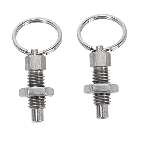 KONTONTY 2pcs Pull Ring Indexing Plunger Tape Measure Holder Pulls Ring Plunger Mechanic Accessories Locking Pin Mechanical Accessories Spring Stainless Steel Telescopic