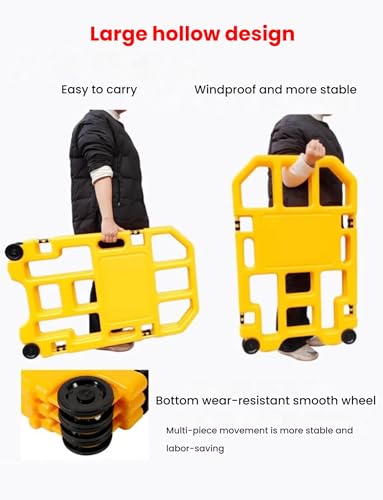 Bloquer accès rapidement grâce à la barrière extensible à roulettes - 4