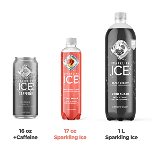 Sparkling Ice, Peach Nectarine Sparkling Water, Zero Sugar Flavored Water, With Vitamins And Antioxidants, Low Calorie Beverage, 17 Fl Oz Bottles (Pack Of 12) #TOP3